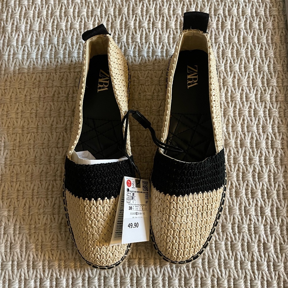 NWT Zara Woven Espadrilles